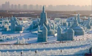 Keindahan Dunia Es dan Salju di Harbin, China